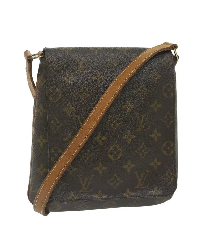 Monogram Canvas Shoulder Bag with Adjustable Strap