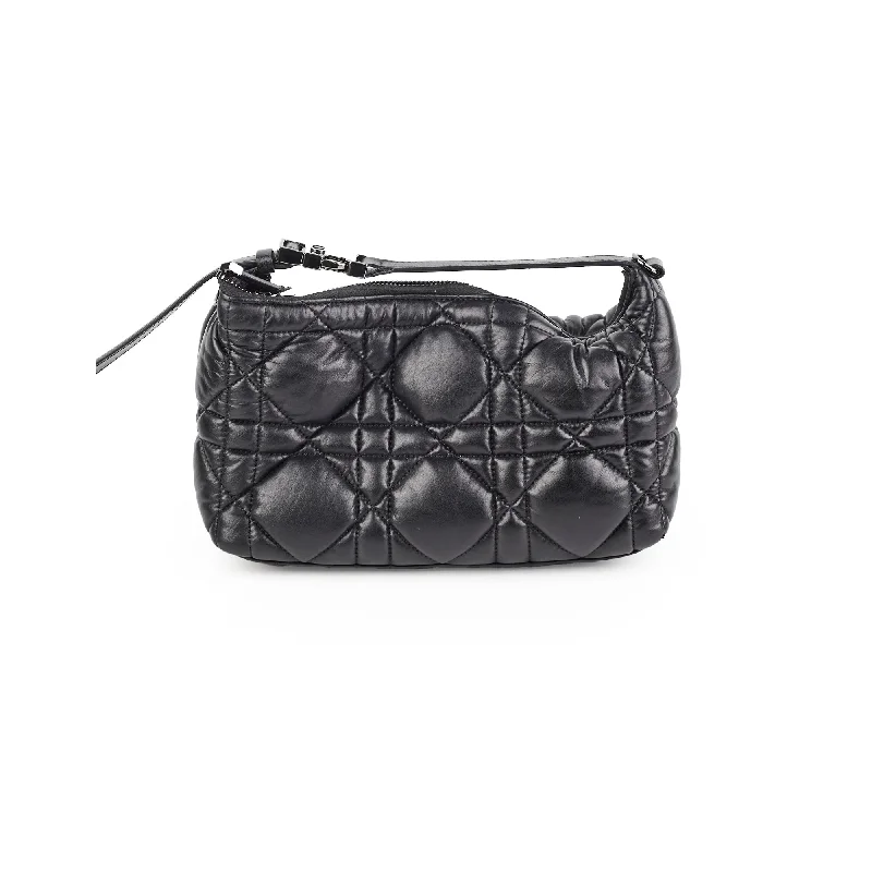 Christian Dior Diortravel Nomad Bag Pouch Calfskin Black