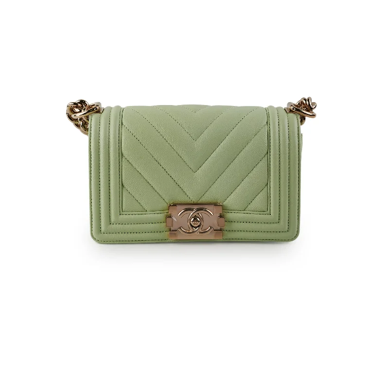 Chanel Caviar Boy Small Light Green (2022)