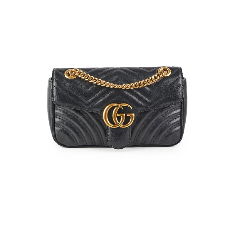 HOLD Gucci Marmont Small Black Shoulder Bag