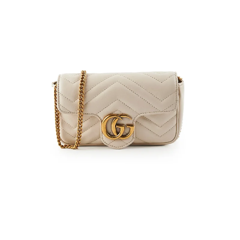 Gucci Super Mini Marmont Cream Crossbody