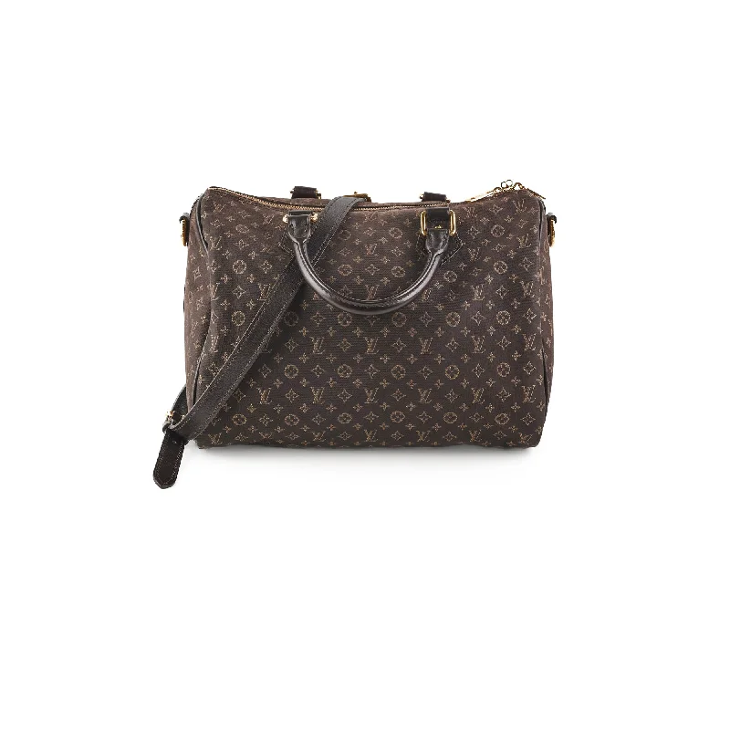 Louis Vuitton Mini Lin Demin Speedy 30 Dark Brown