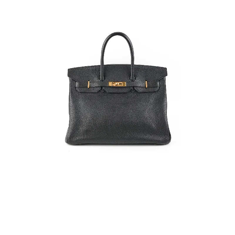 Hermes Birkin 35 Black Clemence Stamp Z Circle