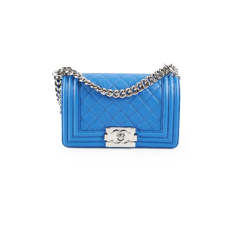 Chanel Small Boy Lambskin Blue