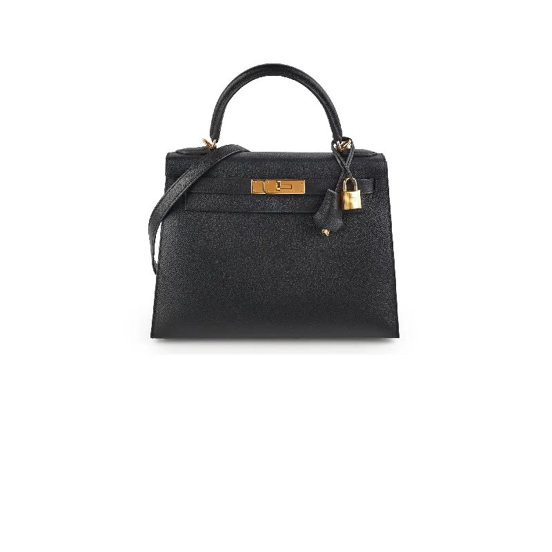 Hermes Kelly 28 Epsom Black D Stamp