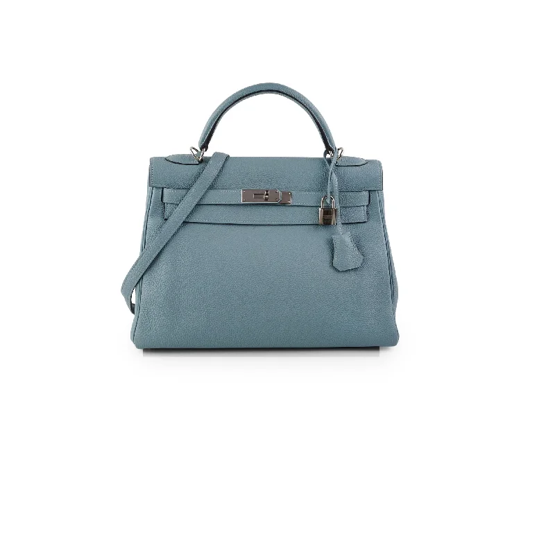 Hermes Kelly 32 Bleu Clemence - M Square