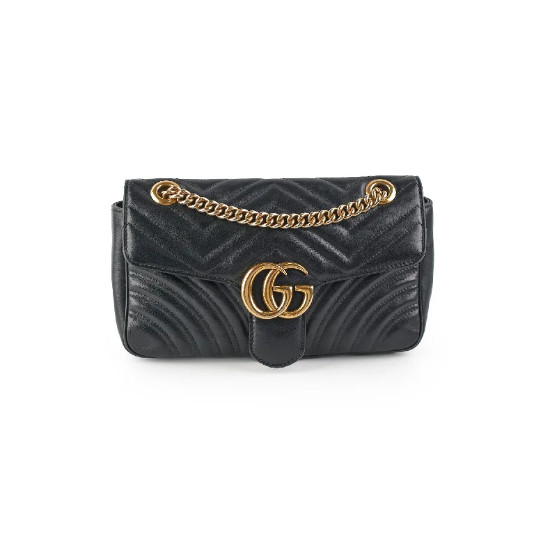 Gucci Marmont Small Black Shoulder Bag