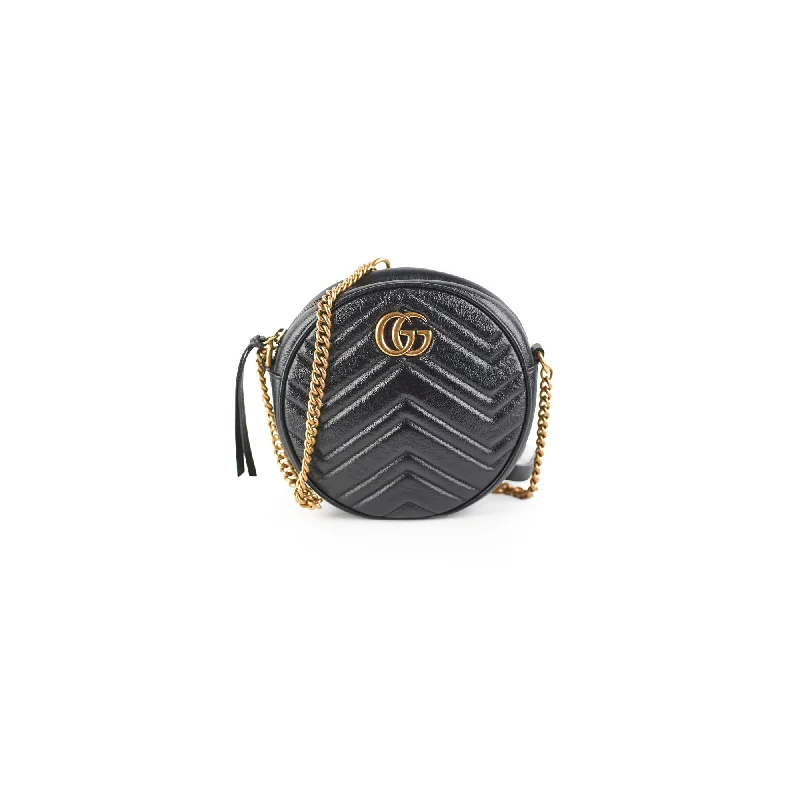 Gucci Marmont Round Black Crossbody