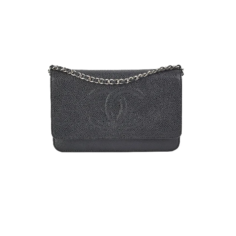 Chanel Wallet On Chain WOC Caviar Black - Series 17