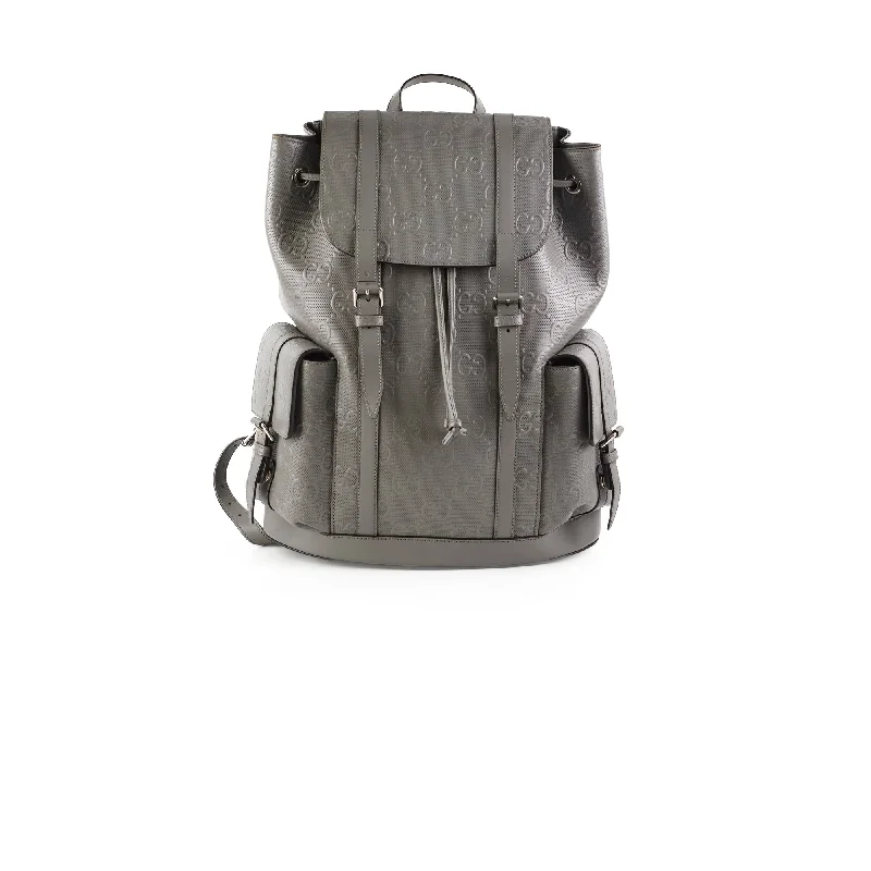 Gucci Monogram Grey Backpack