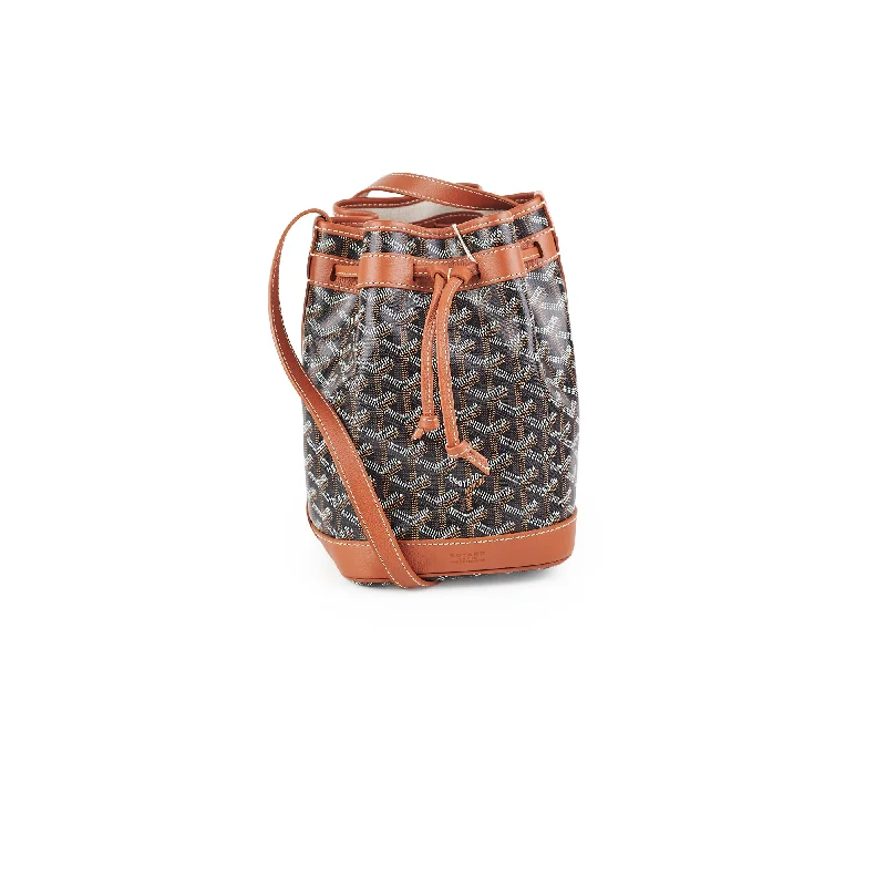 ITEM 2 - Goyard Petite Flot Bucket Bag Black/Tan