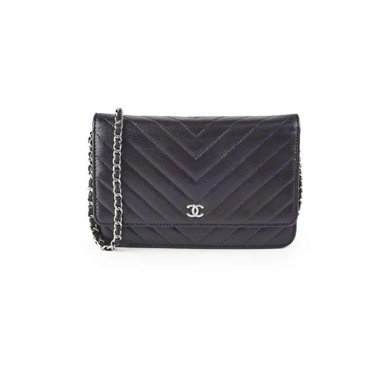 Chanel Wallet On Chain WOC Calfskin Black