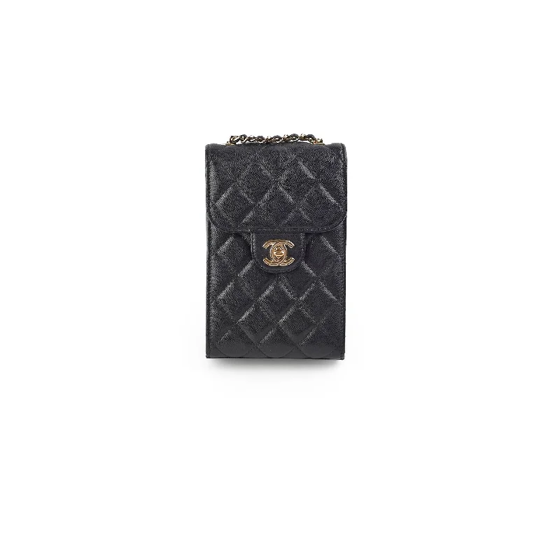 Chanel Caviar Quilted Phone Holder Crossbody