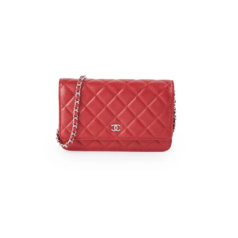 Chanel WOC Wallet On Chain Red Caviar 21 series