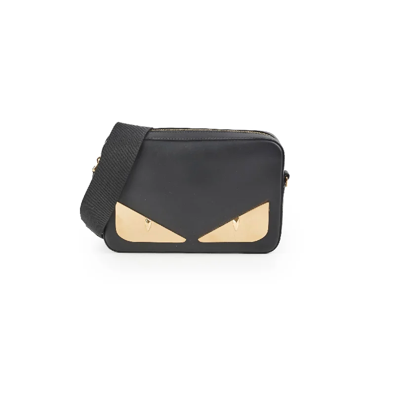 Fendi Monster Bug Eye Black Crossbody Bag