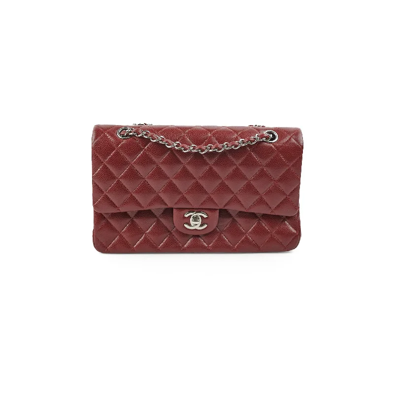 Chanel Classic Flap Medium/Large M/L Caviar Burgundy - Series 15