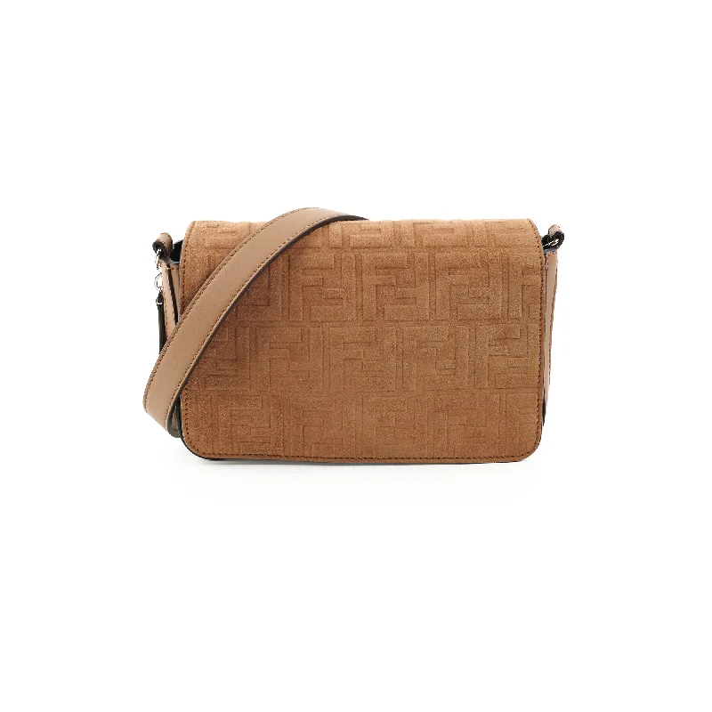 Fendi FF 1974 Mini Expandable Brown Suede