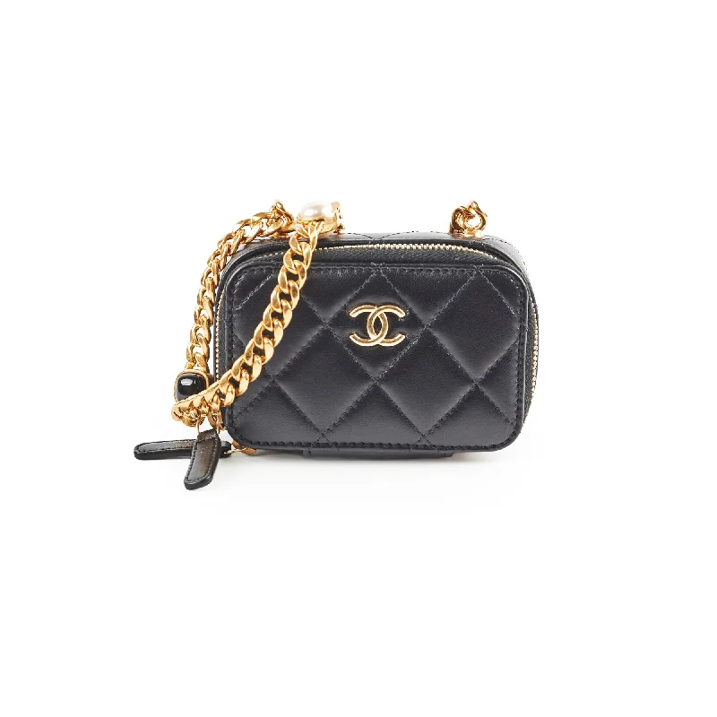 Chanel Lambskin Micro Bag Black