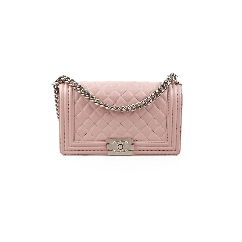 Chanel Old Medium Quilted Boy Pink 21Series