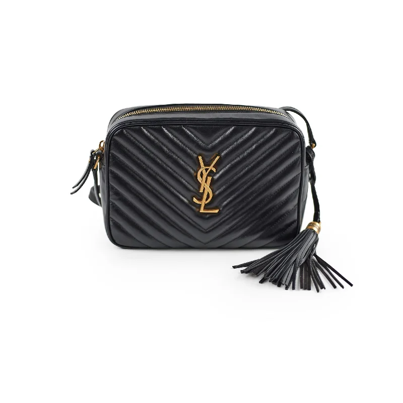 Saint Laurent Lou Camera Black Crossbody Bag