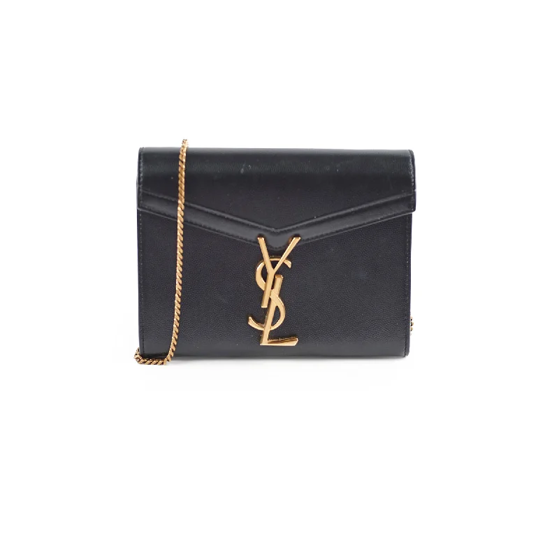 Saint Laurent Cassandra Wallet on Chain WOC Black