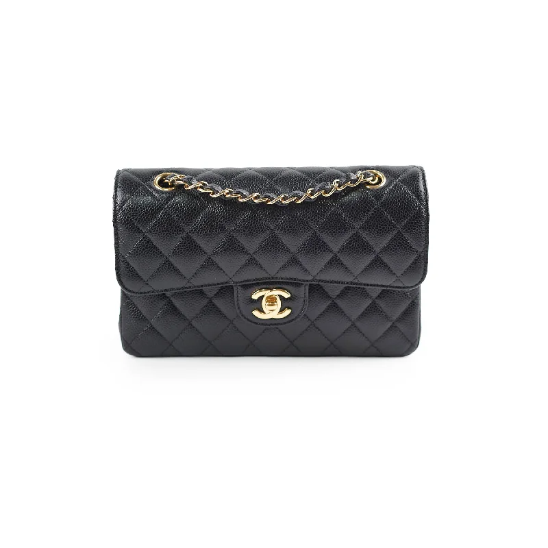 Chanel Quilted Caviar Small Classic Flap Black Series 31