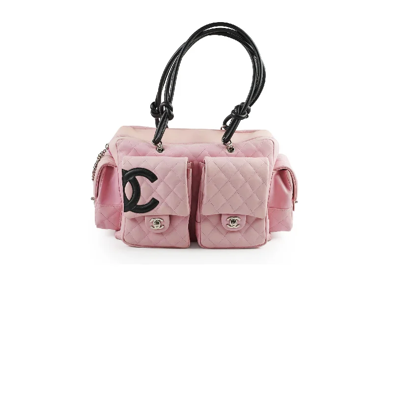 Chanel Vintage Lambskin Reporter Bag Pink