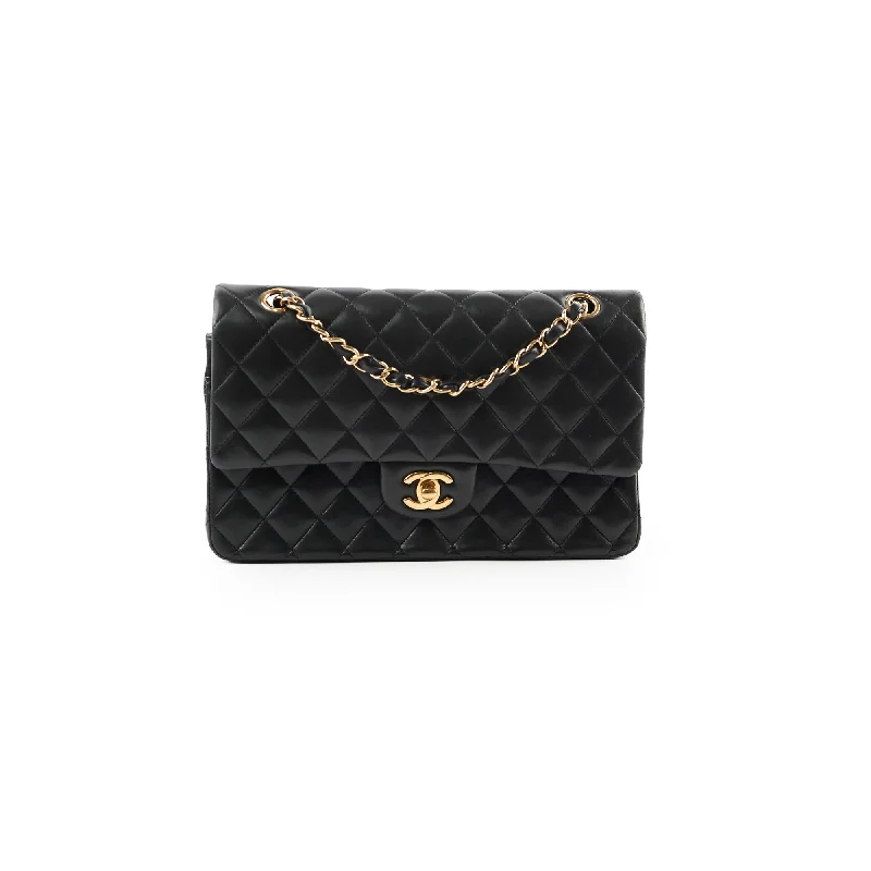 Chanel Classic Lambskin M/L Medium/Large Flap Black