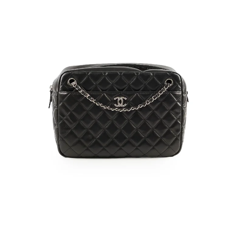 Chanel Vintage Bowling Bag Black Lambskin - Series 12