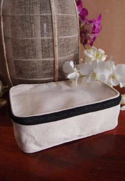 Canvas Zippered Toiletry Bag Travel Dopp Kit