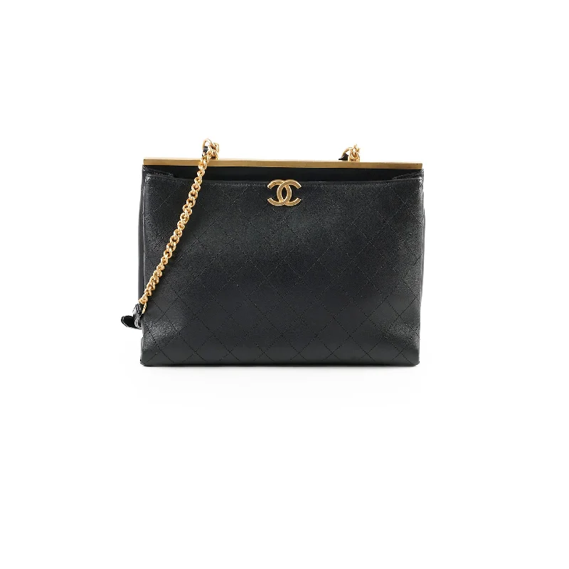 Chanel Calfskin Coco Luxe Large Tote Black - 25 Series