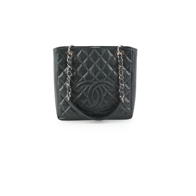 Chanel Caviar PST Petite Shopping Tote Black