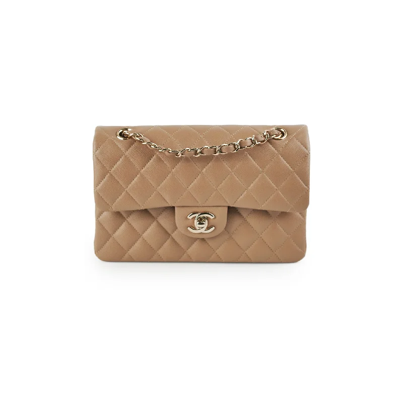 Chanel Classic Flap Small Caviar Dark Beige