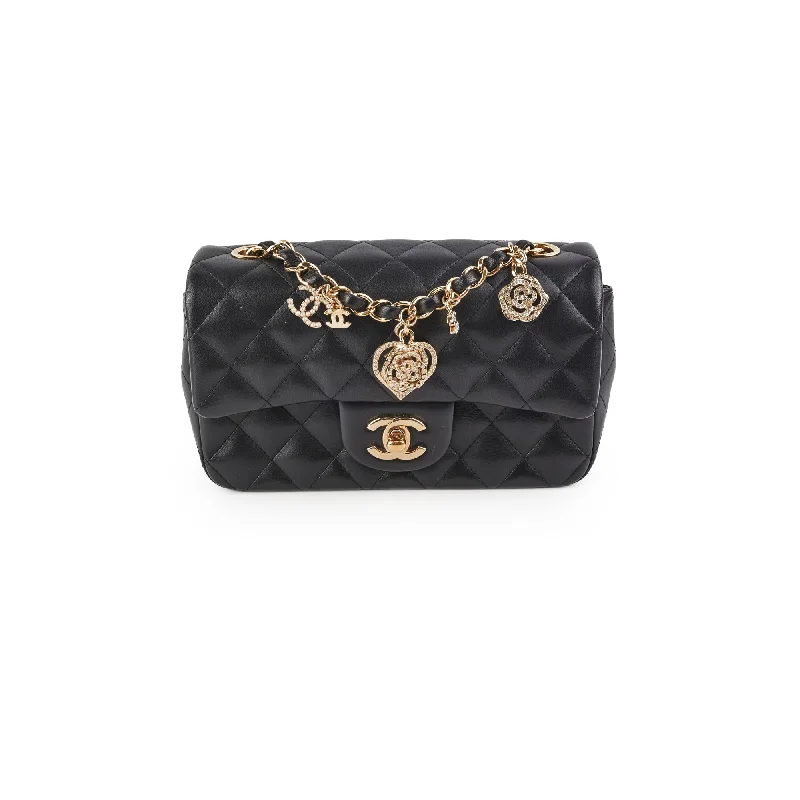 Chanel Seasonal Mini Rectangular Lambskin Black