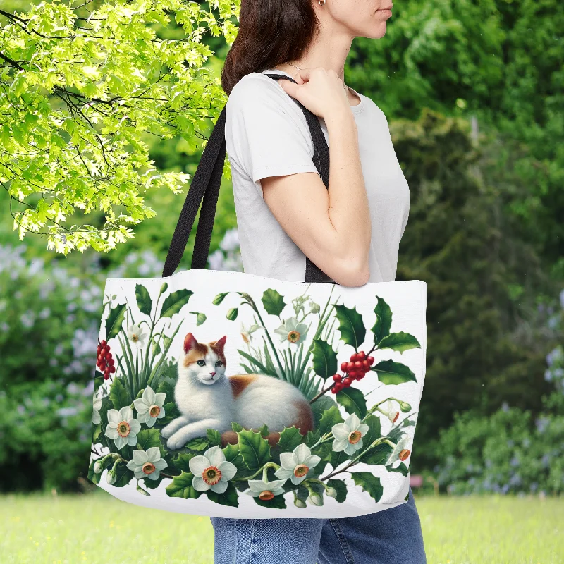 December Birth Flower - Cat Lover - Weekender Tote Bag