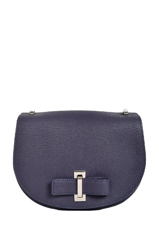 Delvaux Purple/Yellow Leather 'Le Mutin' Mini Saddle Crossbody Bag