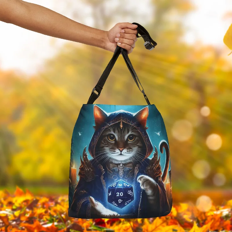 Dungeons and Dragons Cat Sorcerer - Adjustable Strap Tote Bag