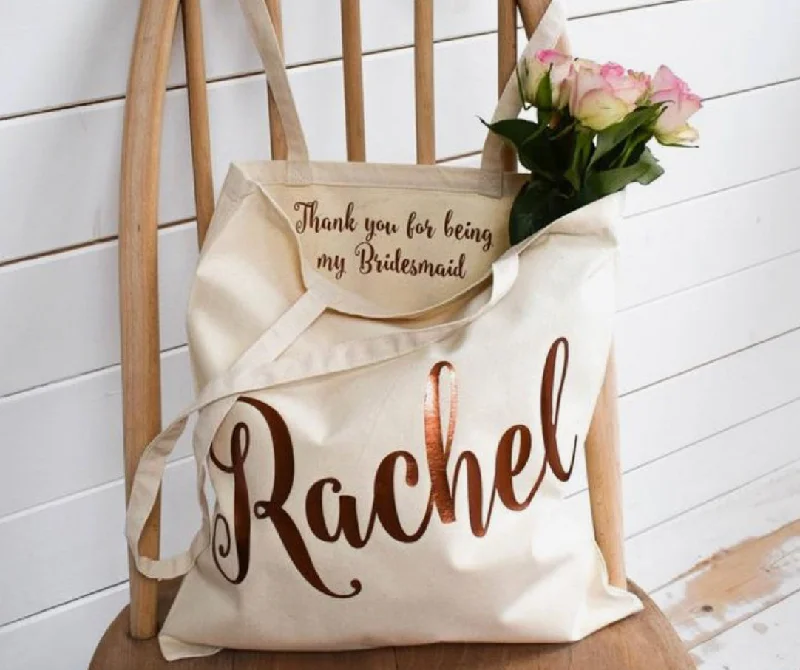 Elegant Minimalist Name Tote Bag - with hidden message