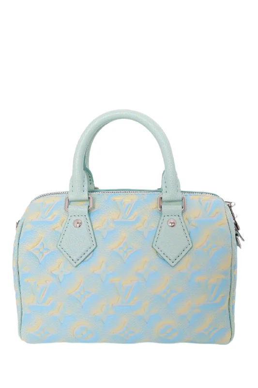 Louis Vuitton Blue/Yellow Stardust Monogram Empreinte Leather Speedy 20