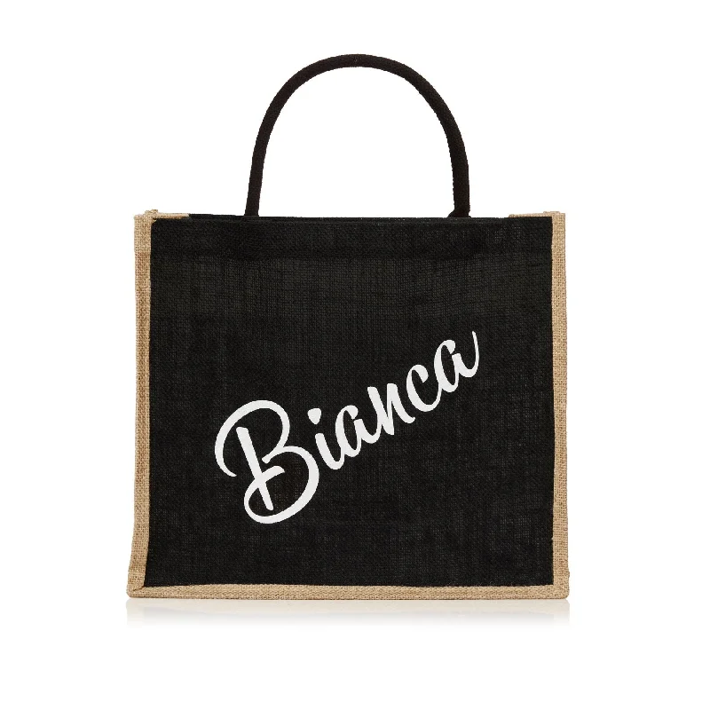 Medium large Burlap Tote