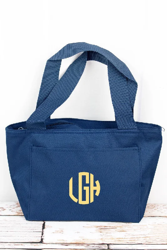 Navy Blue Insulated Lunch Bag