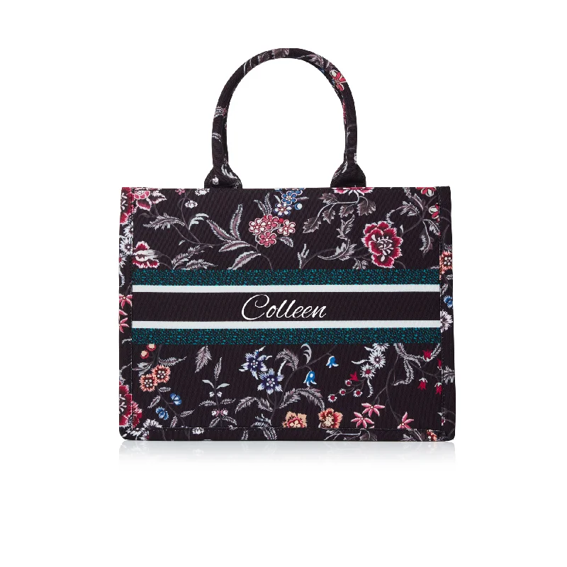 pcd. Bella Tote - Black Dreamy Floral