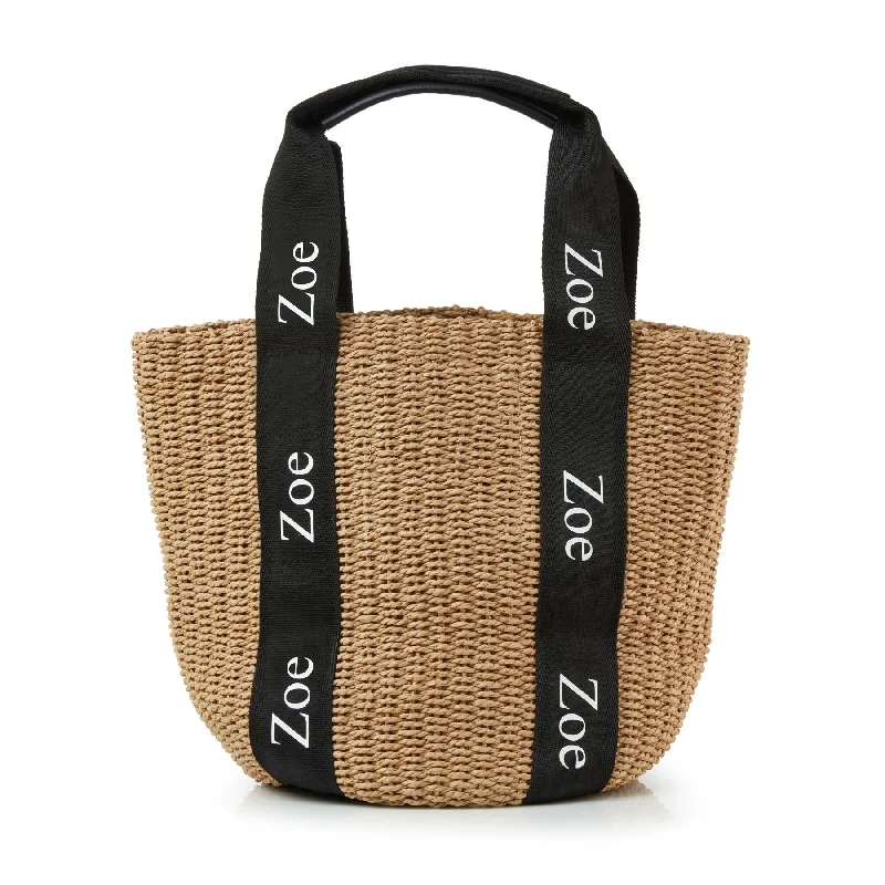 pcd. Woody Raffia Tote - Black