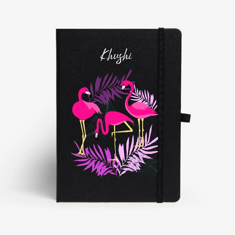 Personalised Hardbound Notebook - Flamingo It