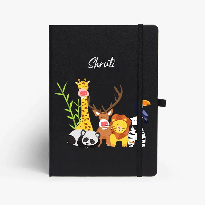 Personalised Hardbound Notebook - Zoo Kingdom