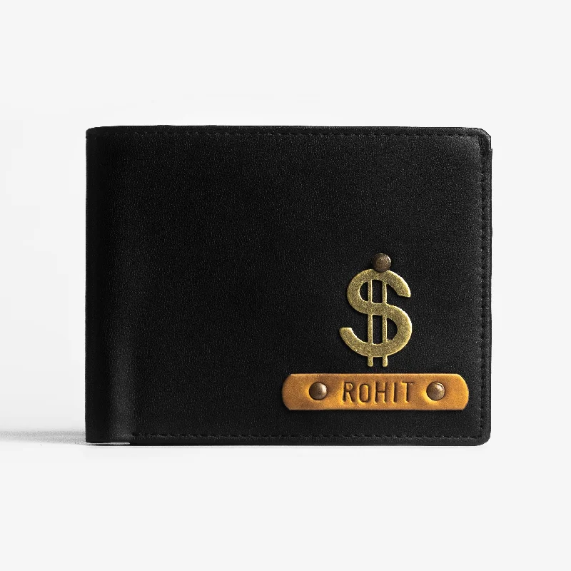 Personalised Mens Wallet for Brother - Black