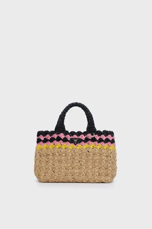 Prada Raffia Canapa Tote Bag