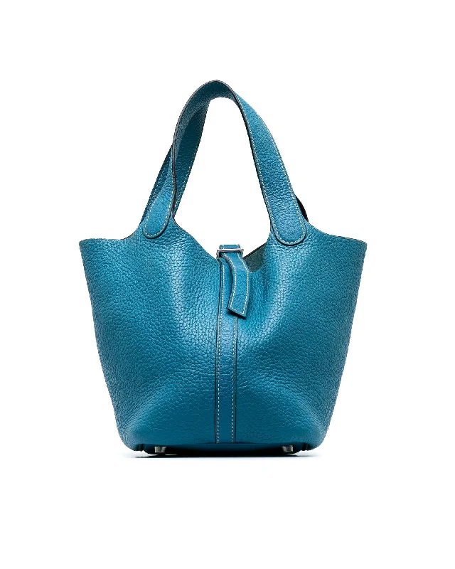 Leather Picotin Lock Handbag