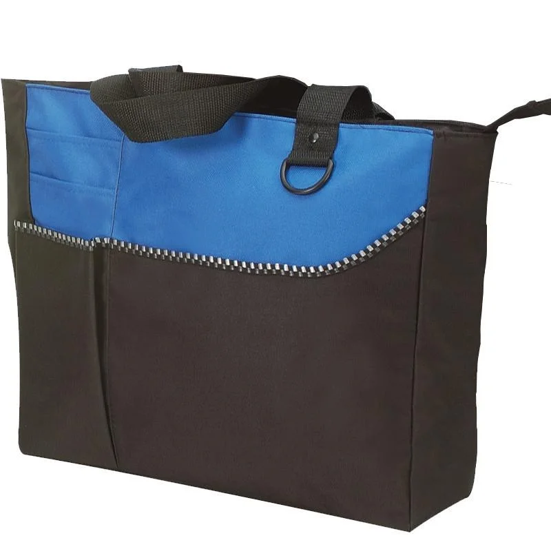 Multi-Pocket Polyester Tote Bags with Zipper