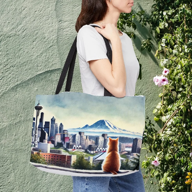 Seattle City Views - Cat Lover - Weekender Tote Bag